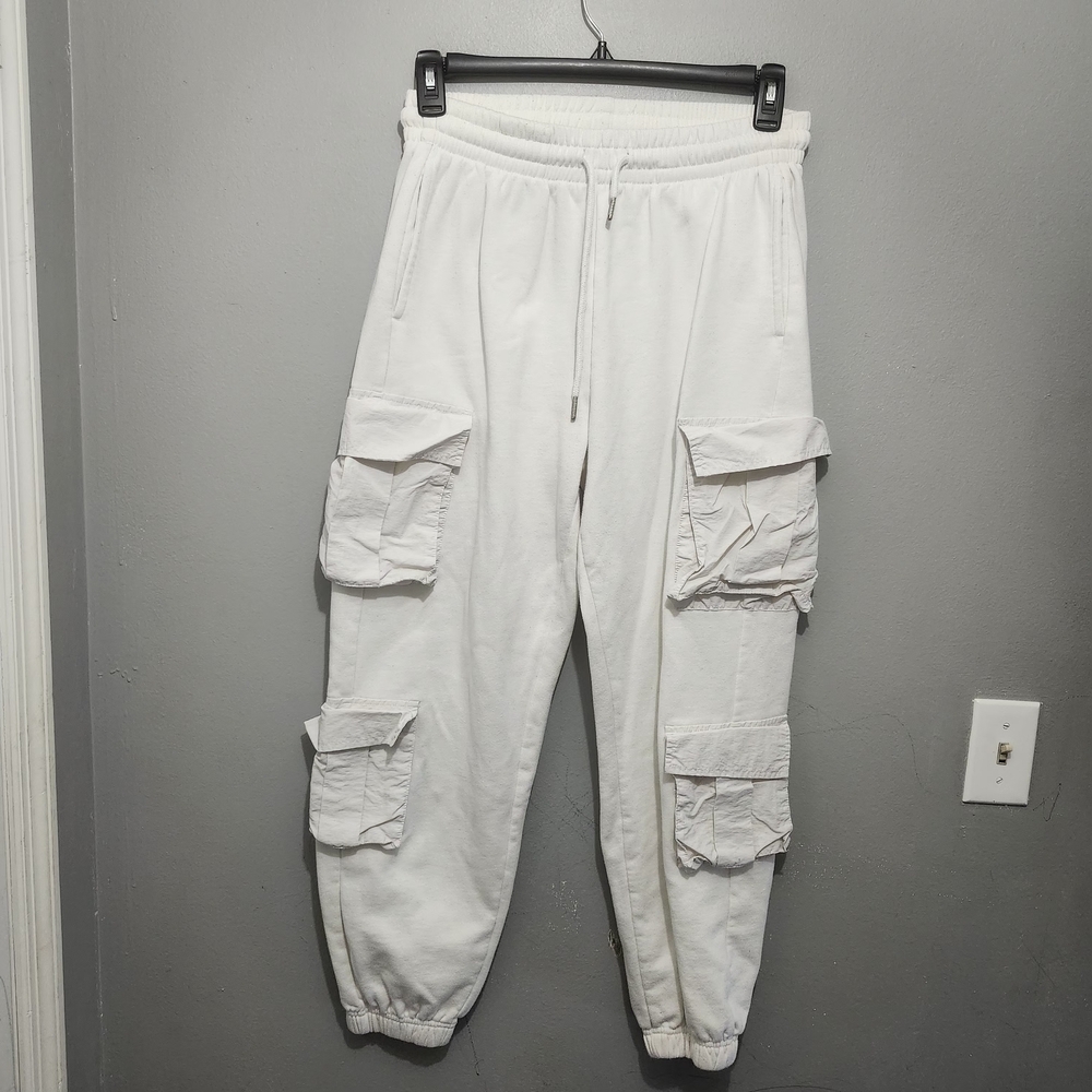 Garage White Cargo Joggers Size M
